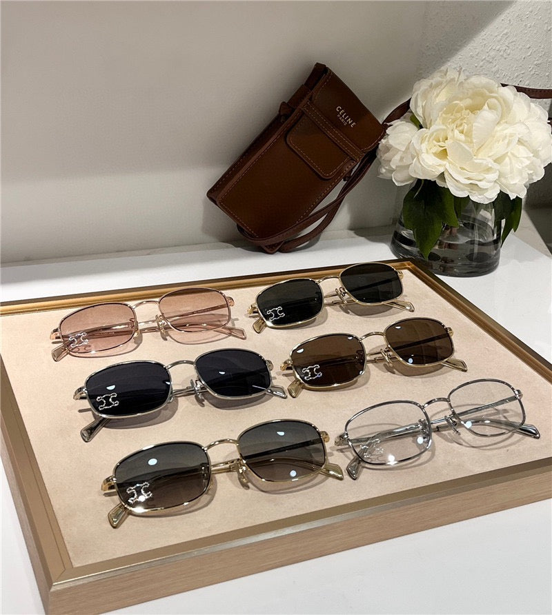 CELINE 2024 ovals Triomphe metal 40284 Sunglasses ✨ - buyonlinebehappy