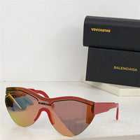 BALENCIAGA SKI 0004 Navy Blue Shield Mask Fashion Sunglasses BB0004SA Unisex 010  🖤