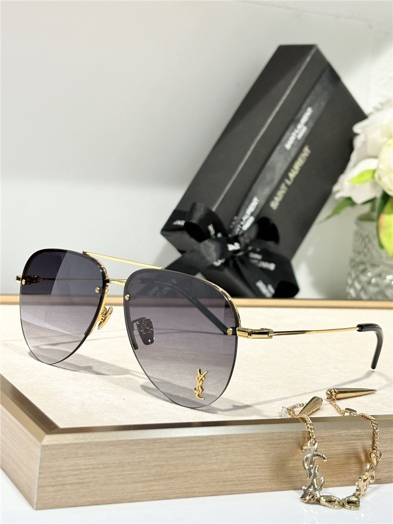 YSL Saint Laurent 11M Classic Sun Aviator Unisex Sunglasses ✨ - buyonlinebehappy