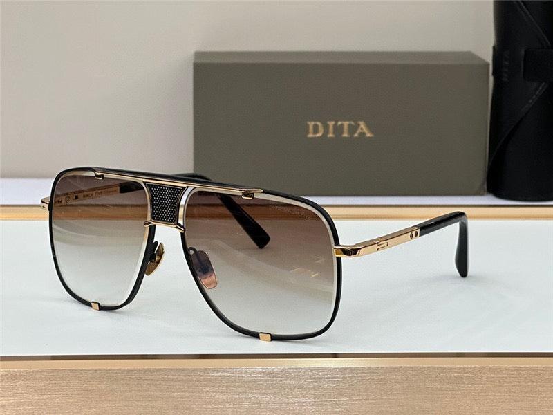 1 DITA MACH-FIVE Rose Gold-Gold-Brown Unisex Clear Sunglasses 🔱 - buyonlinebehappy