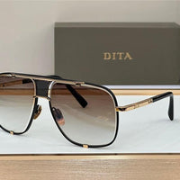 DITA MACH-FIVE Rose Gold-Gold-Brown Unisex Clear Sunglasses 🔱