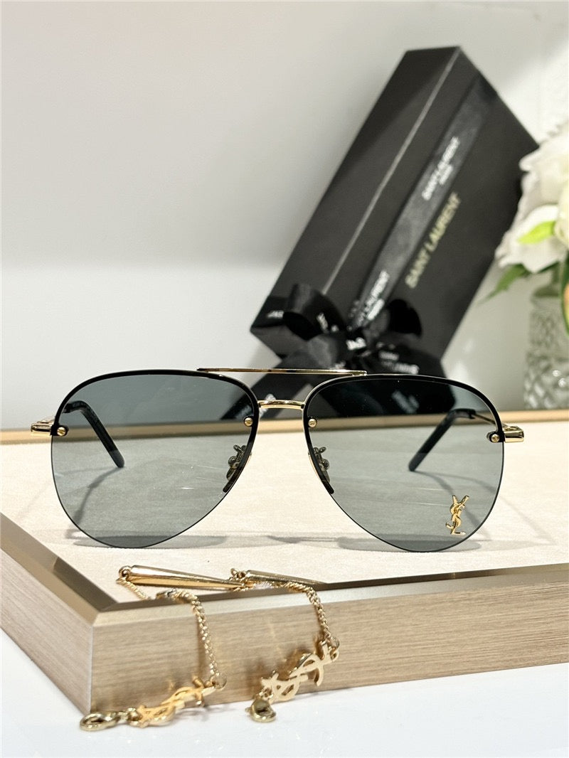 YSL Saint Laurent 11M Classic Sun Aviator Unisex Sunglasses ✨ - buyonlinebehappy