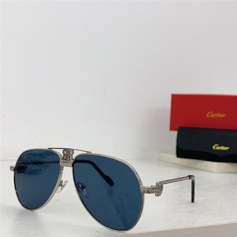 💎 Cartier Santos Vendome Diamond Vintage Style Sunglasses 62mm - buyonlinebehappy