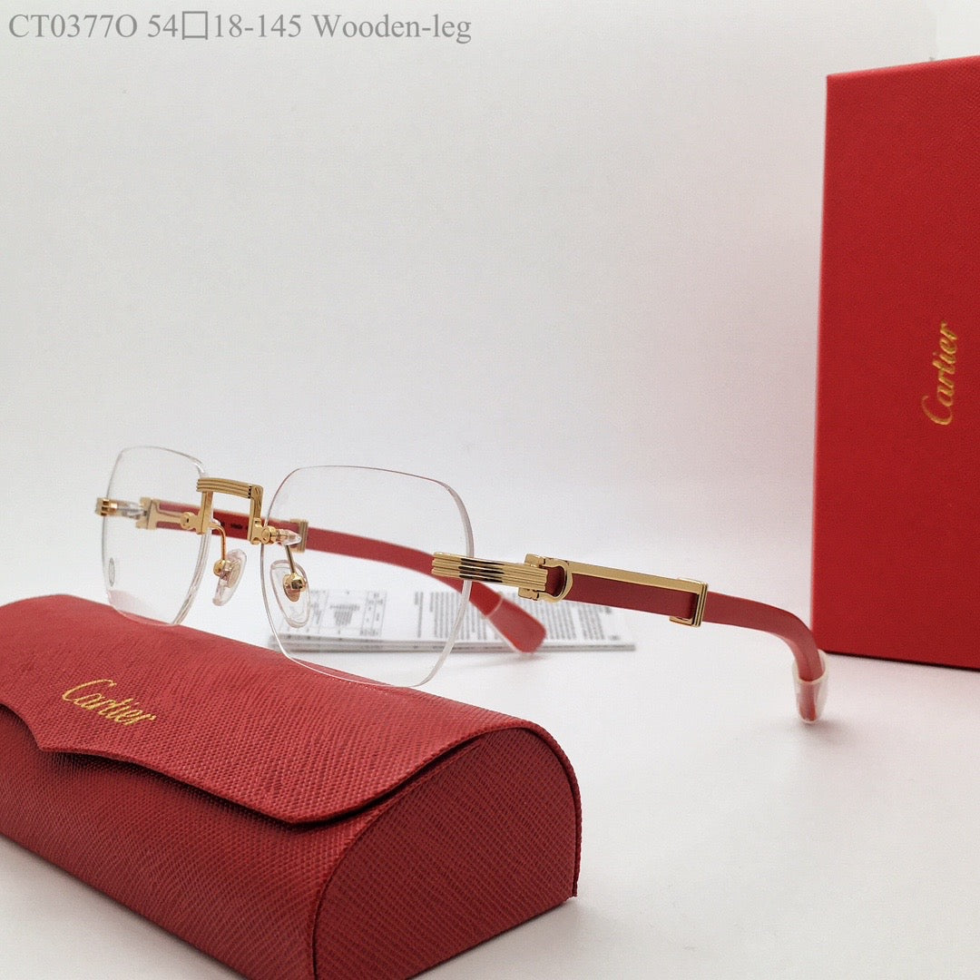 Cartier CT 0377O-NVt Optical Wooden frame 53-21-145  $2945 ✨ - buyonlinebehappy