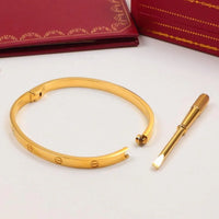 Cartier 18K Gold Plated Jewelry LOVE Bracelet yellow rose silver ✨