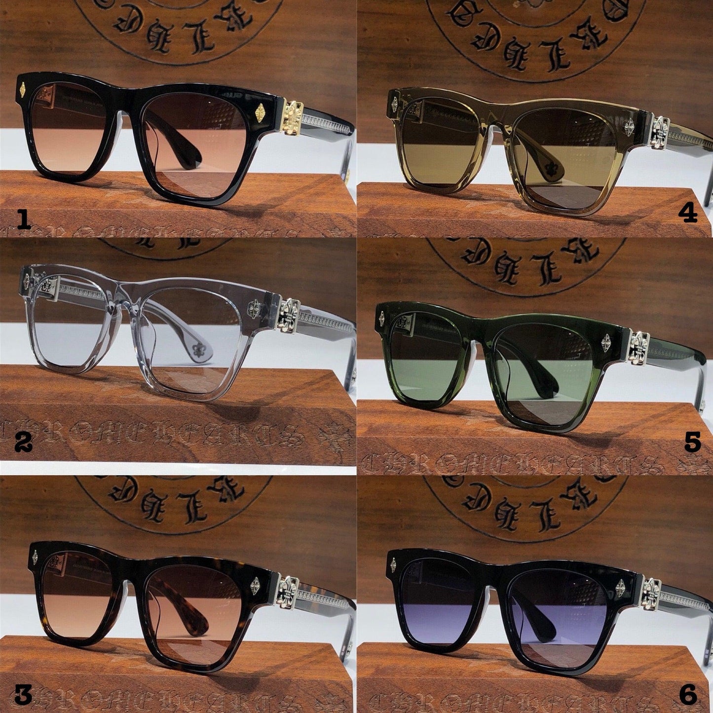 Chrome Hearts 8249 square-frame tinted sunglasses - buyonlinebehappy