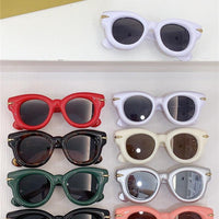 LOEWE Butterfly Inflated Round-Frame Acetate Sunglasses ✨