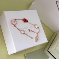 Van Cleef Vintage Alhambra Bracelet 18K Gold Plated Women's Jewelry 19 models✨