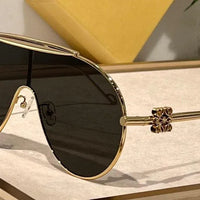 New Season LOEWE Spoiler aviator mask glasses in metal 40111U ✨
