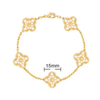 Van Cleef Vintage Alhambra Bracelet 18K Gold Plated Women's Jewelry 19 models✨