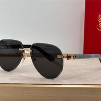 Cartier C DECOR CT0440S Wood frame Unisex Sunglasses 🐆