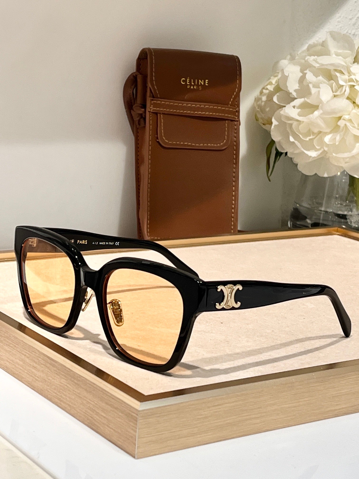 Celine TRIOMPHE CL 40222 F 74S Square Sunglasses ✨ - buyonlinebehappy