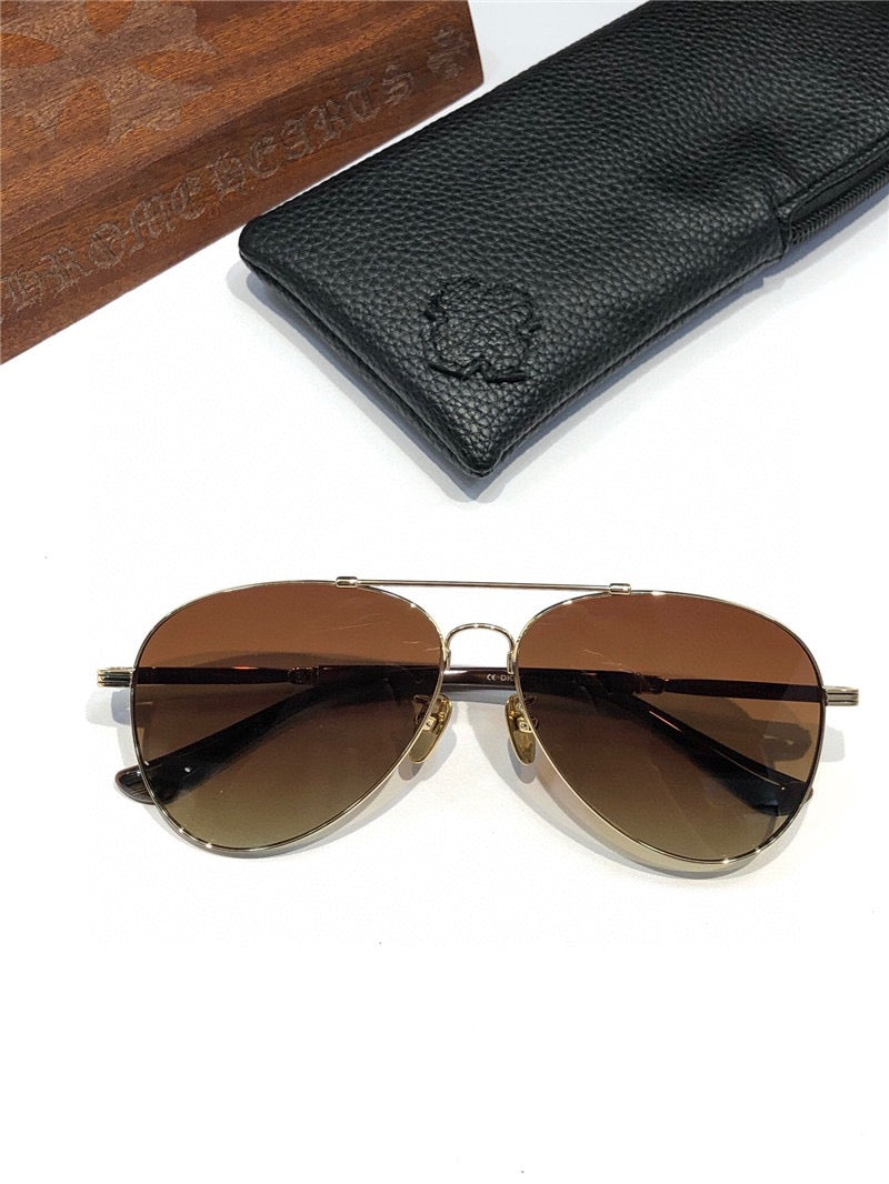 Chrome Hearts 8230 Metal-Acetate Aviator Sunglasses⚜️ - buyonlinebehappy