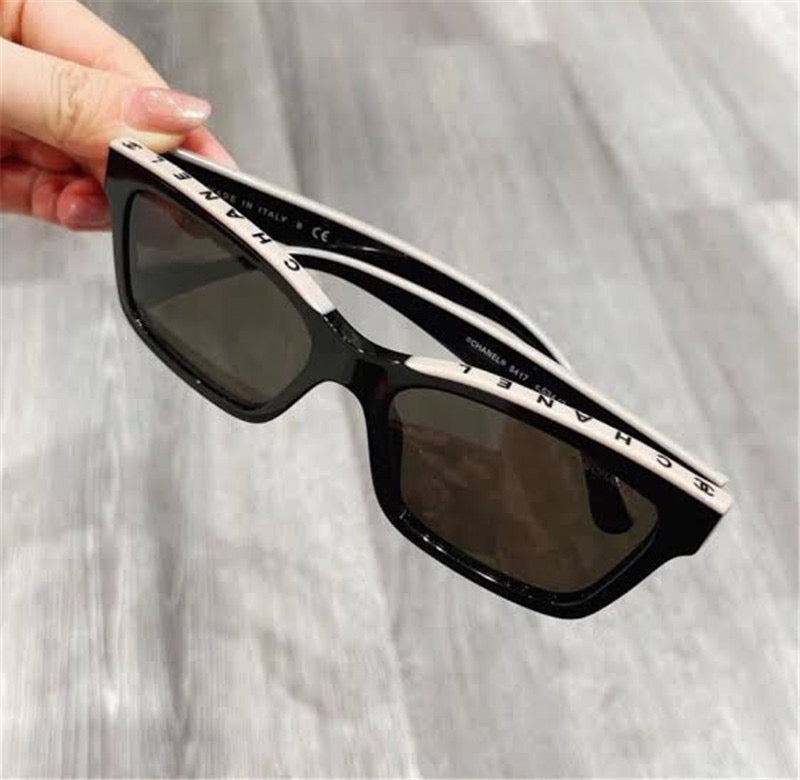 2024 Chanel CH5417 - Black/Beige Women's Acetate Sunglasses ✨ - buyonlinebehappy