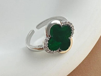 Van Cleef Vintage Alhambra Rings 18K Gold Plated Women's Jewelry 18 models✨ - buyonlinebehappy