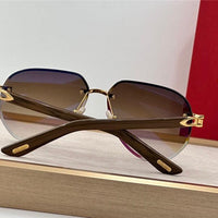 Cartier C DECOR CT0440S Wood frame Unisex Sunglasses 🐆
