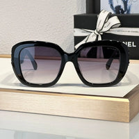 CHANEL 5512 Square Sunglasses Acetate & Tweed Black & Gold frame 6 Colors ✨
