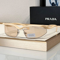 PRADA PR A25S (1AB5S0)- BLACK-PEACH-GREEN | SUNGLASSES Unisex  🟥