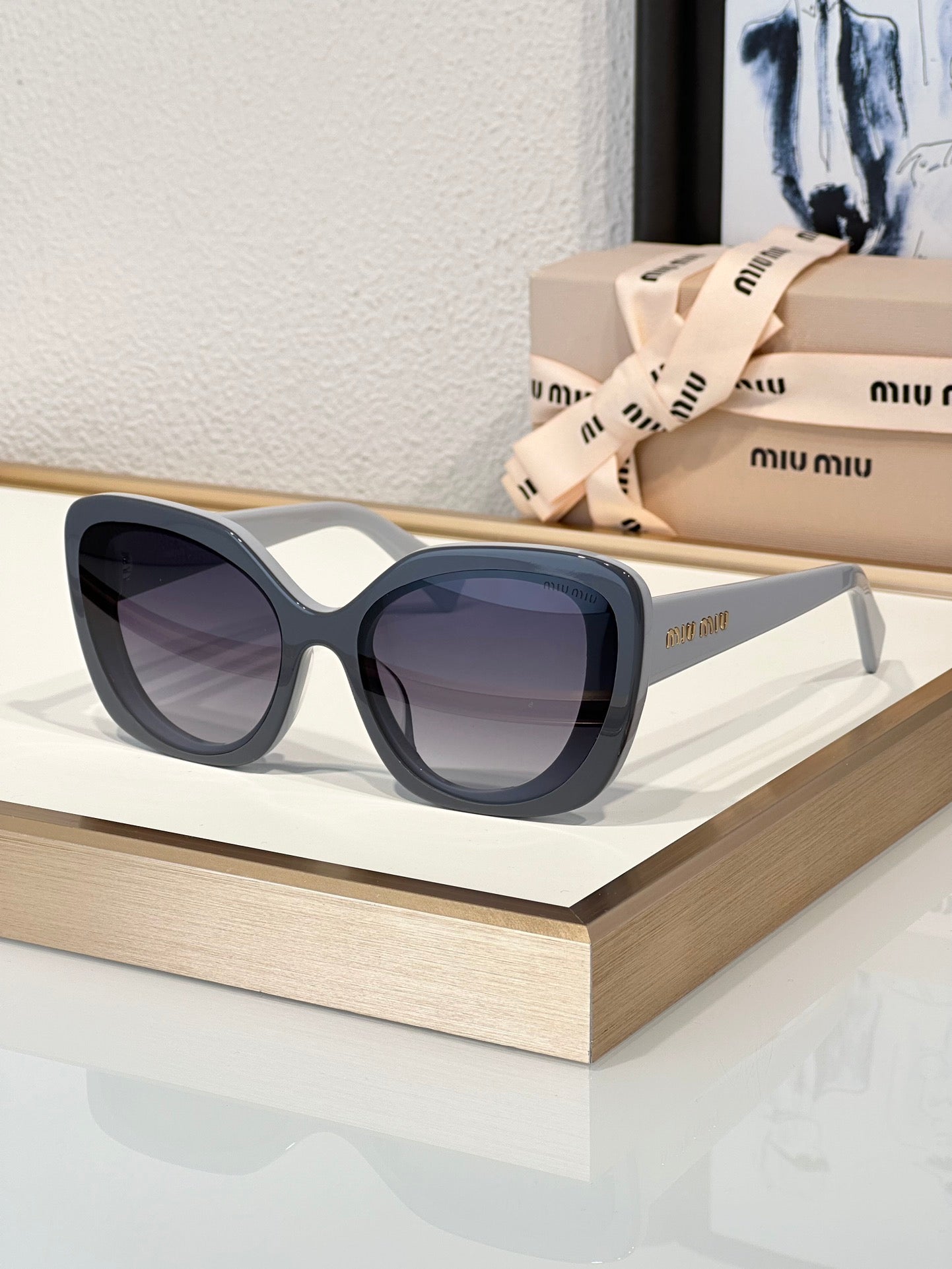 New Season Miu Miu LOGO SMU 06X Women's Sunglasses✨ - buyonlinebehappy