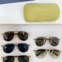 GUCCI GG1220S Gold-Gold-Brown Unisex Clear Sunglasses ✨