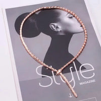 BVLGARI SERPENTI VIPER NECKLACE 18K Gold Plated Women's Jewelry GOLD-ROSE-WHITE  ✨