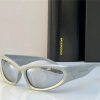 BALENCIAGA 0157S Swift oval-frame Sunglasses 🖤