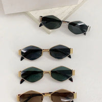 CELINE 40254 Triomphe hexagon-frame gold-tone and tortoiseshell acetate sunglasses ✨