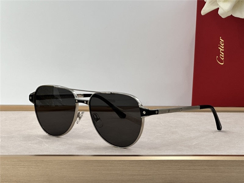 Cartier Exception POLARISED CT0425S 001 Sunglasses Pilot 59-16-140 ✨ - buyonlinebehappy