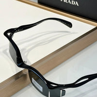 PRADA PR A25S (1AB5S0)- BLACK-PEACH-GREEN | SUNGLASSES Unisex  🟥