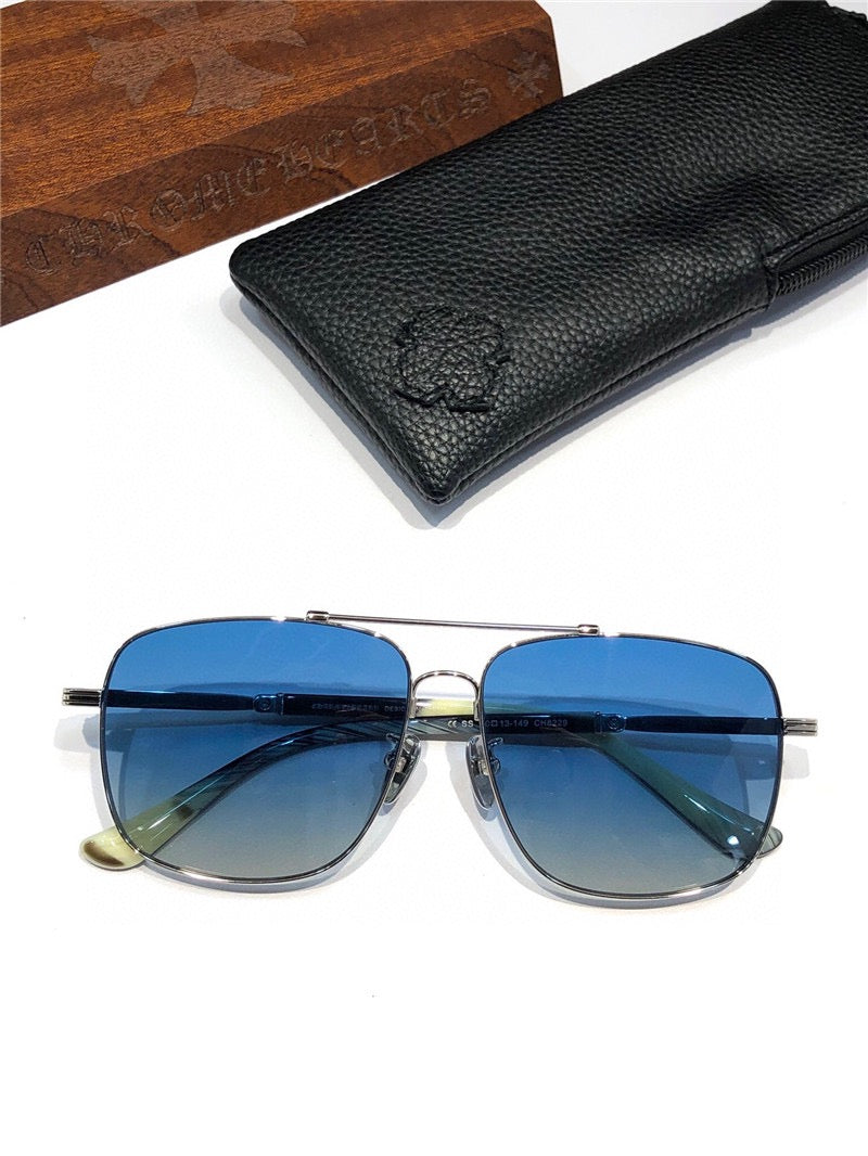 Chrome Hearts 8229 Metal-Acetate Aviator Sunglasses⚜️ - buyonlinebehappy