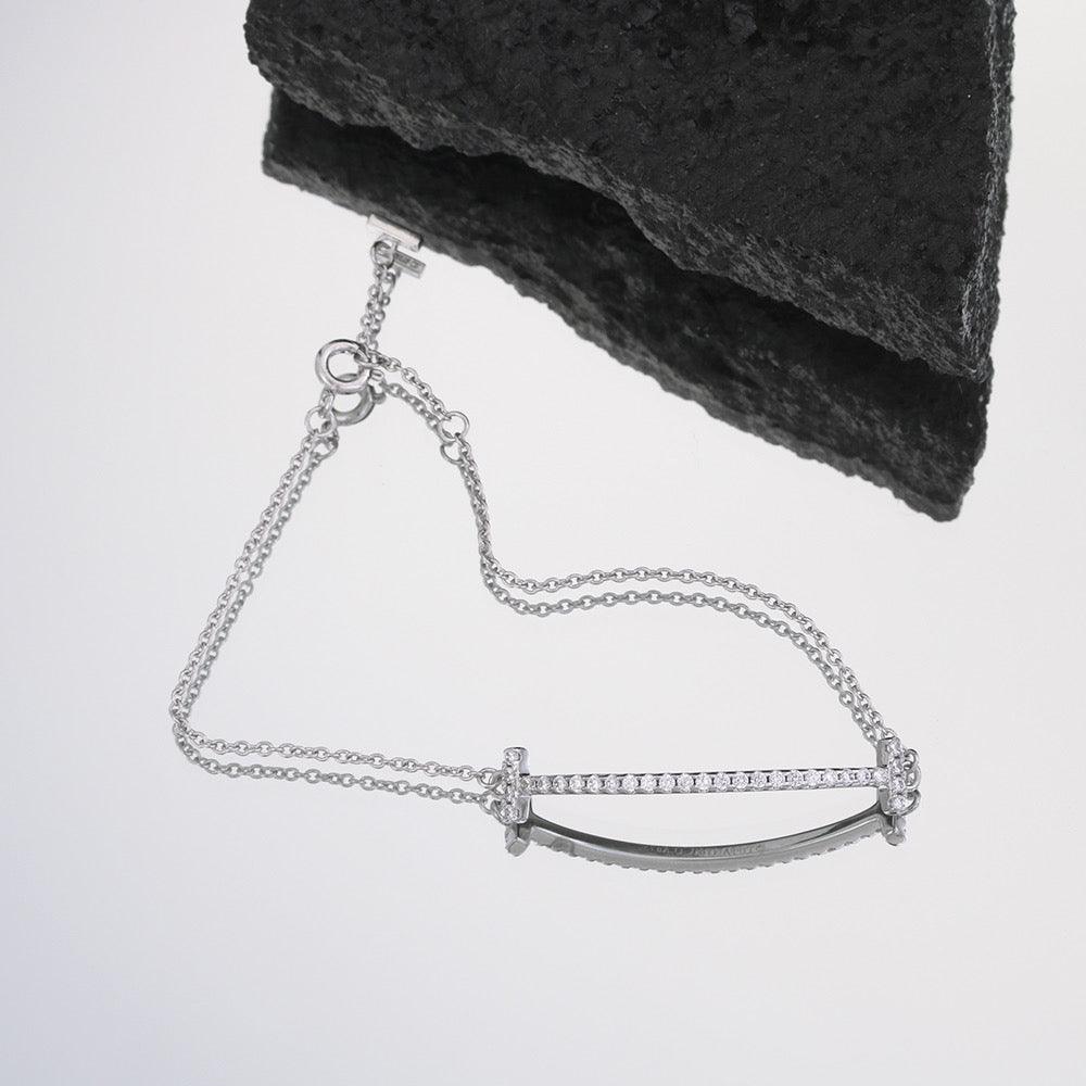 Tiffany&Co 18k gold plated Smile Pendant Necklace Bracelet Earring double row hinged White Rose Yellow gold 3 models with box - buyonlinebehappy