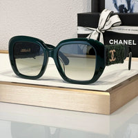 CHANEL 5512 Square Sunglasses Acetate & Tweed Black & Gold frame 6 Colors ✨