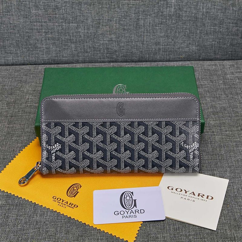 Goyard Matignon GM Zipper Wallet In Goyardine Canvas✨ - buyonlinebehappy