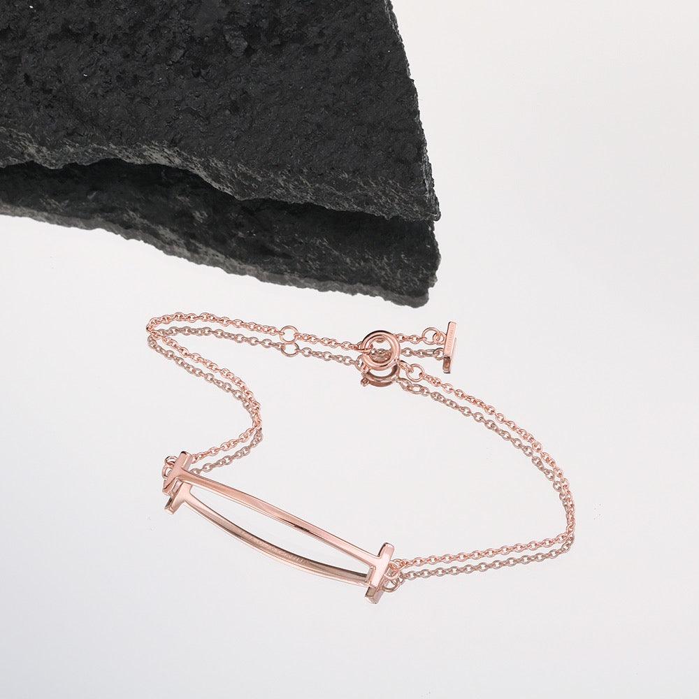 Tiffany&Co 18k gold plated Smile Pendant Necklace Bracelet Earring double row hinged White Rose Yellow gold 3 models with box - buyonlinebehappy