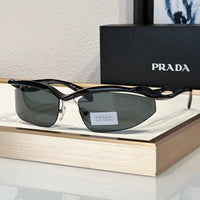 PRADA PR A25S (1AB5S0)- BLACK-PEACH-GREEN | SUNGLASSES Unisex  🟥