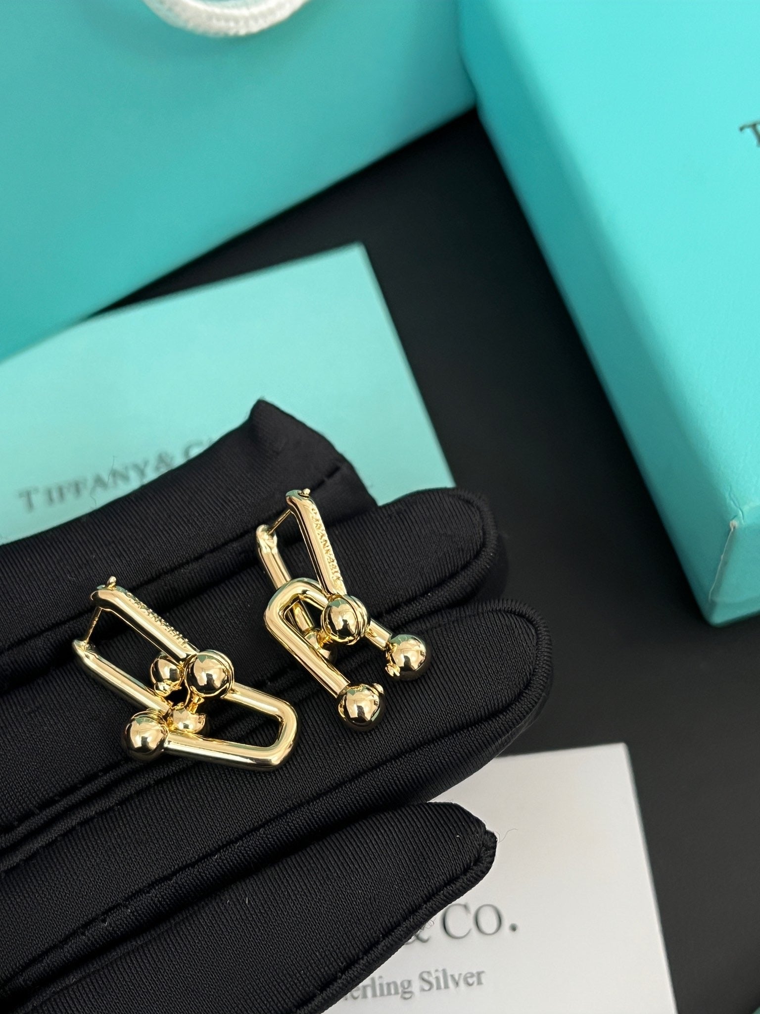 Tiffany&Co 18k Gold Plated 12 models Long Earrings Chain Link Diamond luxury Designer Jewelry for Women's Lock graduated Pavé Diamonds ✨ - buyonlinebehappy