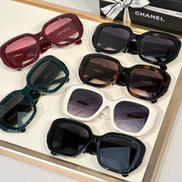 CHANEL 5512 Square Sunglasses Acetate & Tweed Black & Gold frame 6 Colors ✨