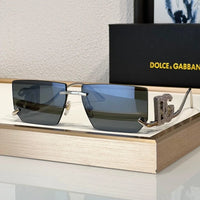 Dolce&Gabbana 2304B Crystal DG Metal Rectangle Women's Sunglasses ✨