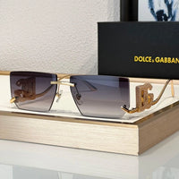 Dolce&Gabbana 2304B Crystal DG Metal Rectangle Women's Sunglasses ✨