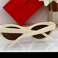 Saint Laurent Women's Monogram Hinge Narrow Cat Eye Sunglasses Women's ✨