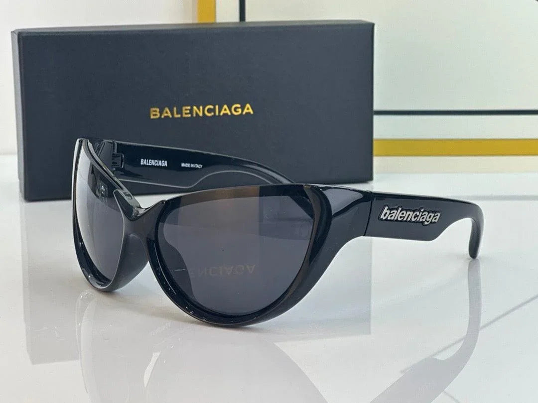 BALENCIAGA 0201S Black Mask Butterfly / Cat Eye Fashion Sunglasses 🖤