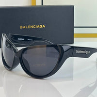 BALENCIAGA 0201S Black Mask Butterfly / Cat Eye Fashion Sunglasses 🖤