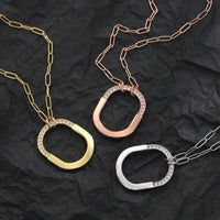 Tiffany&Co 18k Gold plated Unisex Unique Style Bangle Lock Pendant Necklace ✨