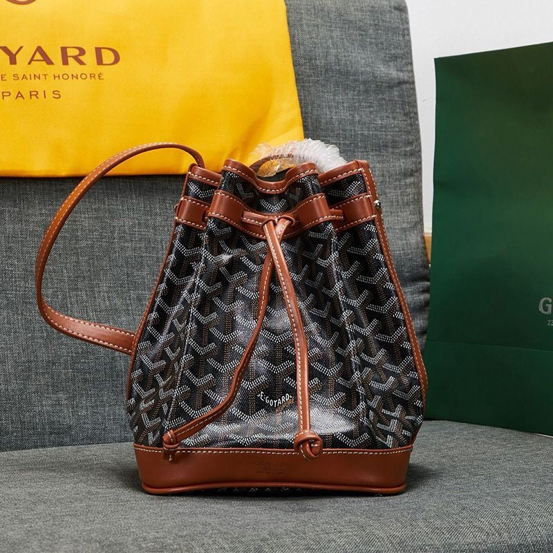 Goyard Petit Flot Bucket Bag In Goyardine Canvas Shoulder Bag ✨ - buyonlinebehappy