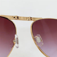 MONTBLANC MB 0091S 002 54-16 145 - Folding Aviator ZEISS Lenses✨