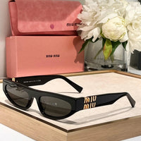 Miu Miu Glimpse oval-frame Acetate - 54 -07ZS Women's Sunglasses