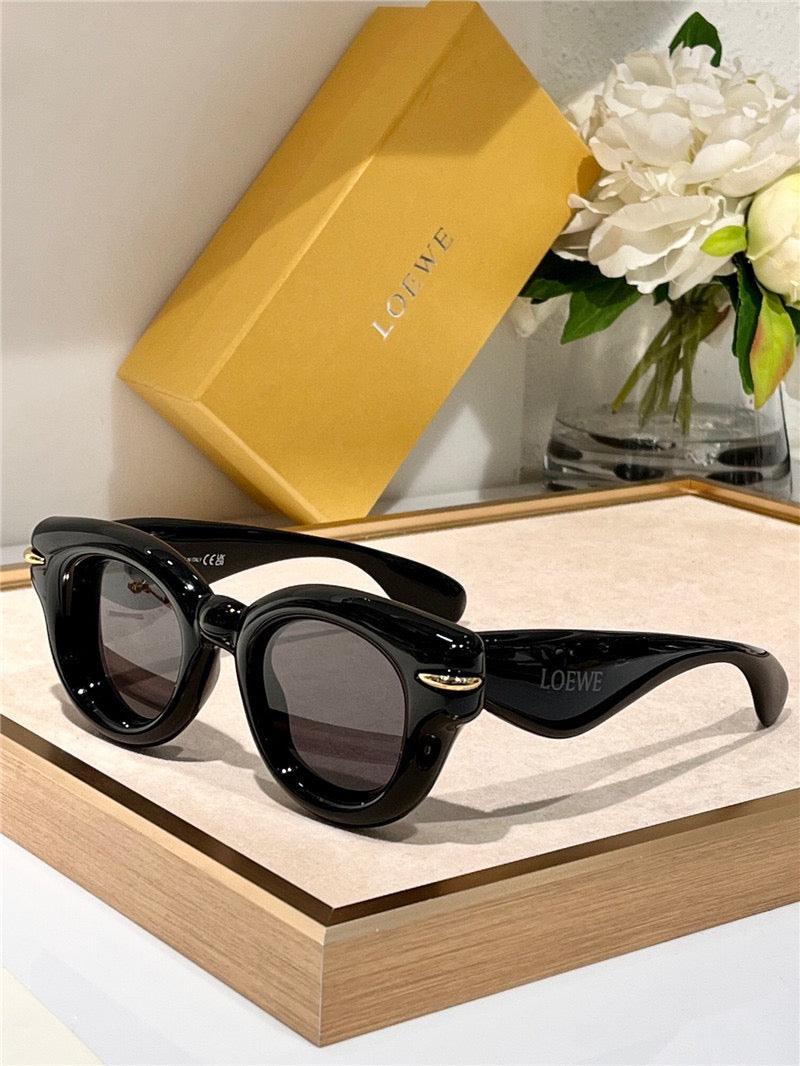 1 2024 New Season LOEWE Inflated round-frame Sunglasses 🖤 - buyonlinebehappy