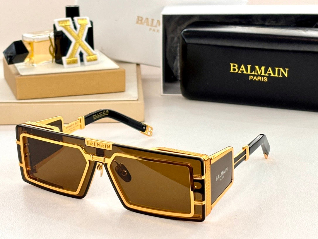 BALMAIN Eyewear Wonder Boy III rectangle-frame sunglasses✨ - buyonlinebehappy