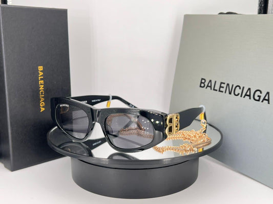 BALENCIAGA DYNASTY D-FRAME SUNGLASSES IN BLACK Sunglasses ✨ - buyonlinebehappy