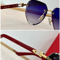 Cartier C DECOR CT0440S Wood frame Unisex Sunglasses 🐆